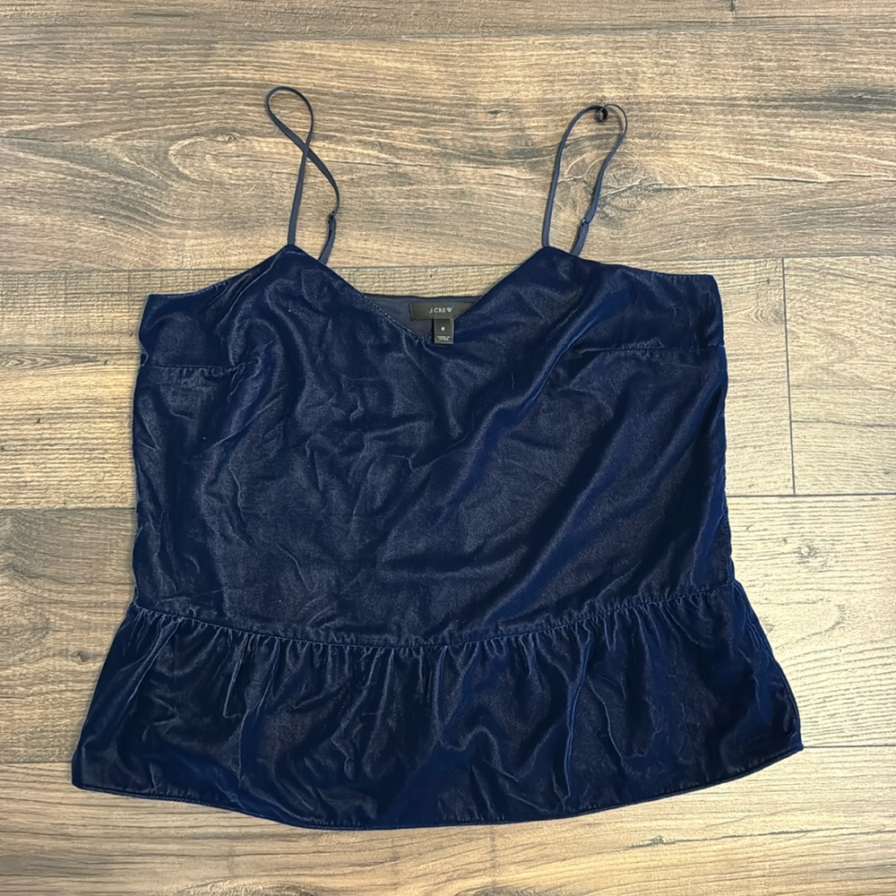 J. Crew Velvet Sleeveless Blouse